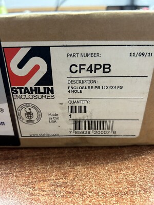 Stahlin Enclosures CF4PB - Enclosure PB 11x4x4 FG 4 Hole- Closed Box