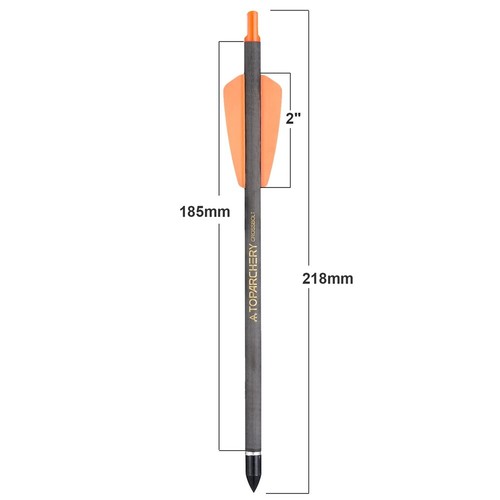 12 STÜCK 7.5“ Carbon Bolzen Pfeile Spine 350 OD7.5 Vanes für Outdoor-Jagd Bolzen - Bild 8 von 24