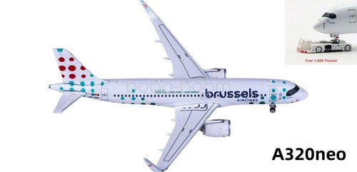 Para 1:400 Phoenix PH11844 Brussels Airlines A320neo OO-SBA + tractor - Imagen 3 de 6
