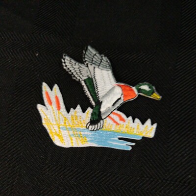 Flying Duck Iron On Patch Roughly 3.125'' x 3''