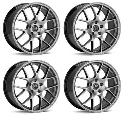 Enkei Raijin 18x8.5 5x100 +45mm Hyper Silver Wheels Set of 4