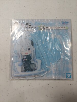 New Re:Zero ECHIDNA Cute Snow Winter Chibi Acrylic Stand Banpresto Kuji F-Prize