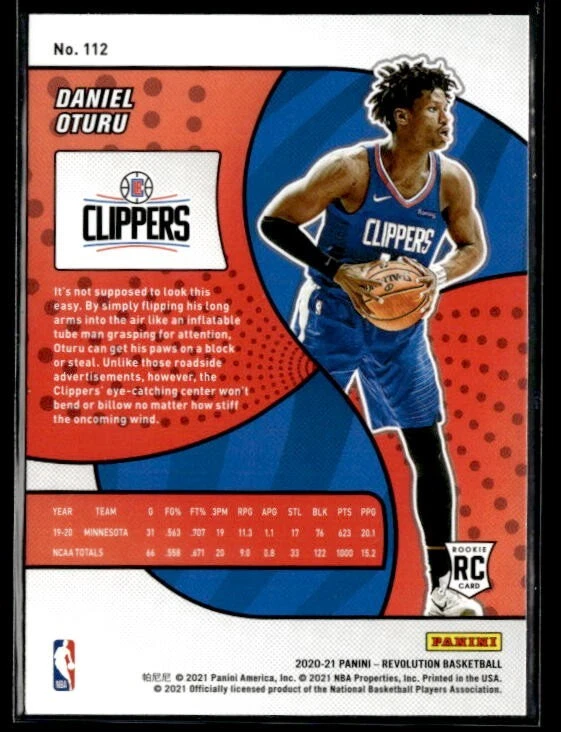 2020-21 Panini Revolution #112 Daniel Oturu RC  BK01R01E - Image 2 of 2