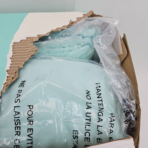 7 Pieces King Size Comforter & Sheet Set Aqua Blue Bed in a Bag Boho All Season - Picture 3 of 14