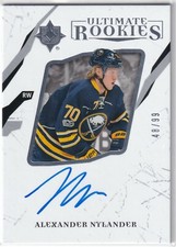 2017-18 UPPER DECK ULTIMATE COLLECTION ROOKIE AUTO RC /99 ALEXANDER NYLANDER