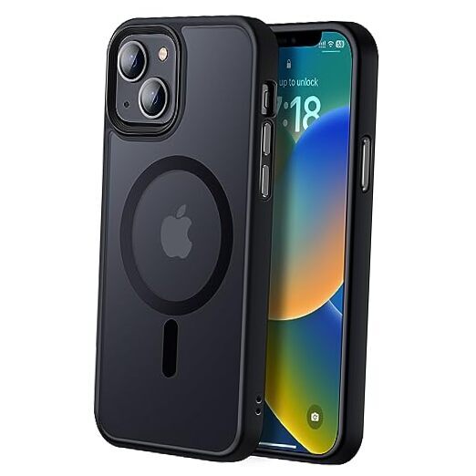 Tigowos Magnetic Guardian Designed for iPhone 14 Case & iPhone 13/14 Black