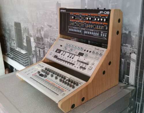 Roland Boutique Oak Veneered MDF Triple Stand from Synths And Wood - Afbeelding 1 van 5