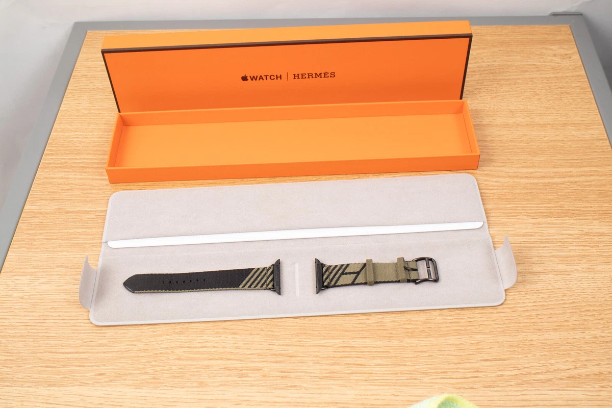 Apple Watch Hermes Hermès 41mm 40mm 38mm Jumping Single Tour Band Vert / Noir