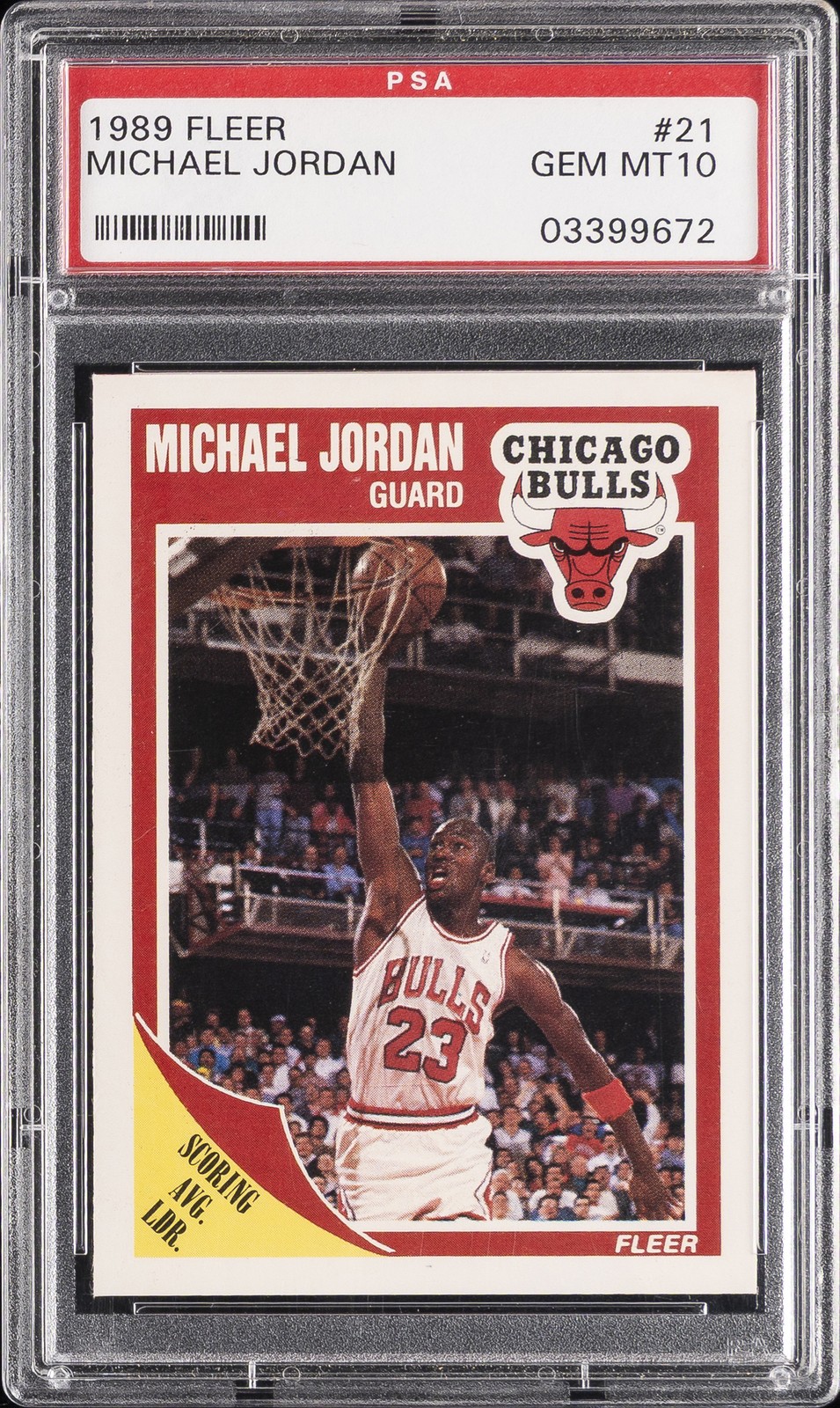 1989 FLEER #21 MICHAEL JORDAN PSA 10