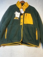 NWT Green Bay Packers Jacket XXL WEAR By Erin Andrews Fleece Front Snap Yellow