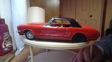 1960s Bandai Ford Mustang Tin Litho working friction car red Made in Japan