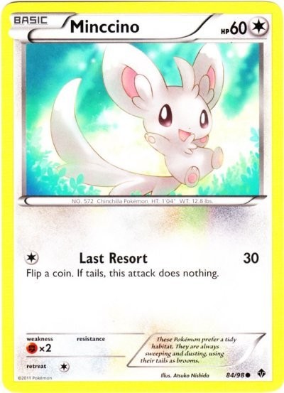 Minccino - 84/98 - Common Lightly Played Emerging Powers