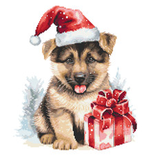 Stickset - Weihnachtshund