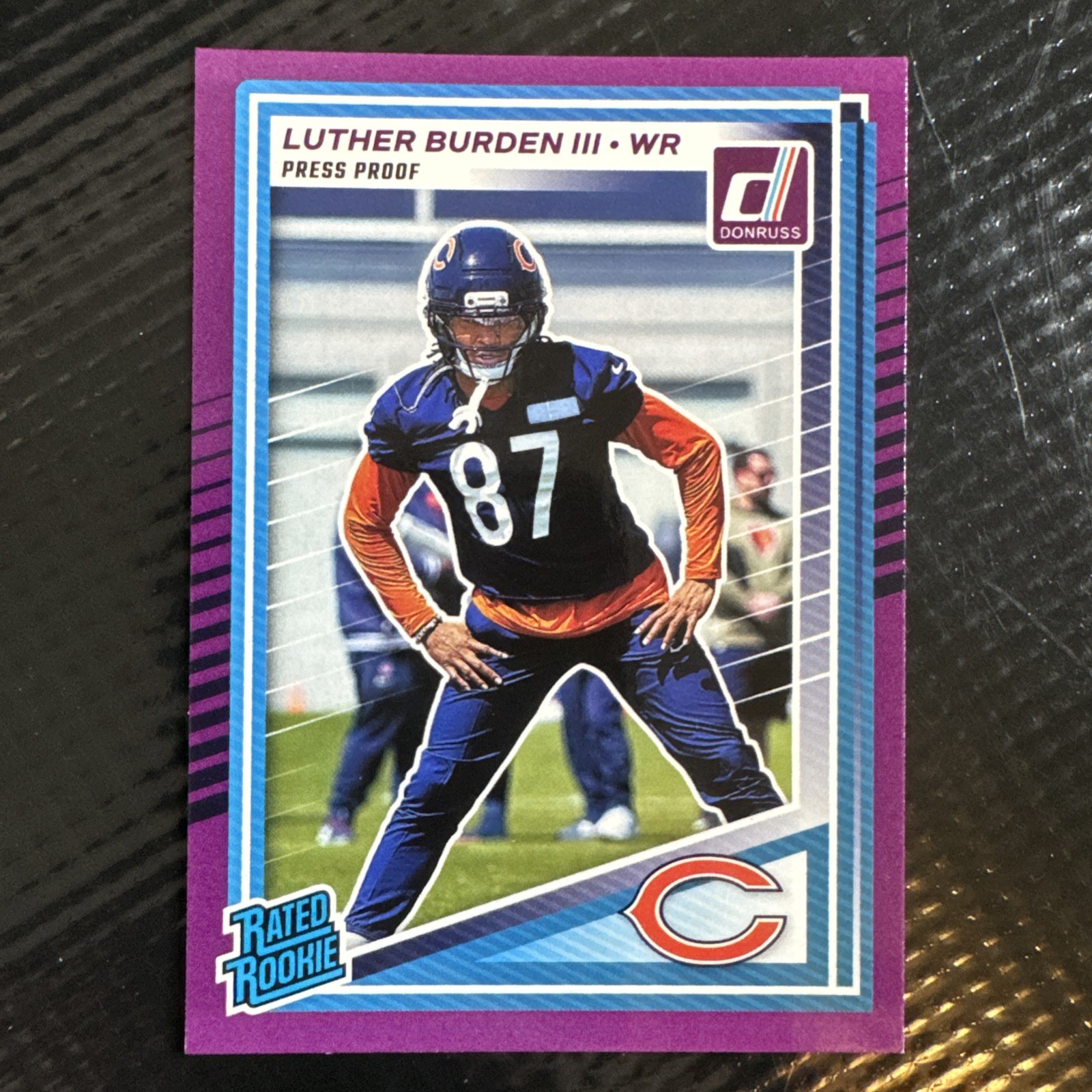 2025 Panini Donruss - Rated Rookie Luther Burden #395 Purple Press Proof (RC)