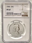 1960 50c FRANKLIN HALF DOLLAR PROOF COIN NGC PF 67