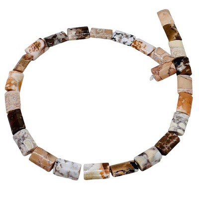 Gorgeous Patterns Conglomerate Jasper Rectangle Strand | 26 Beads |15x10x4mm |