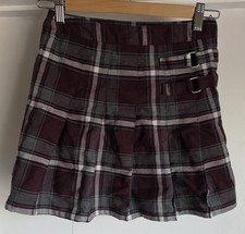 French Toast Girls Skort Size 10 Plaid Maroon Gray School Uniform Preppy