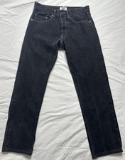 Levis 501 Original Fit Jeans Straight Leg Button Fly 100 Cotton Black