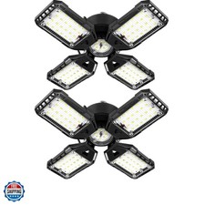 LED Garage Lights Bulb 2 Pack - 120W, 12000LM 6500K Led Shop Light with 4 1 D...