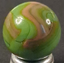 Vintage Alley Agate Coral Swirl Marble .66" Mint Condition 226055
