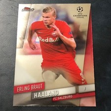 Erling Haaland 2019-20 Topps Finest RC UEFA Champions League No.91 Rookie Card. rookie card picture
