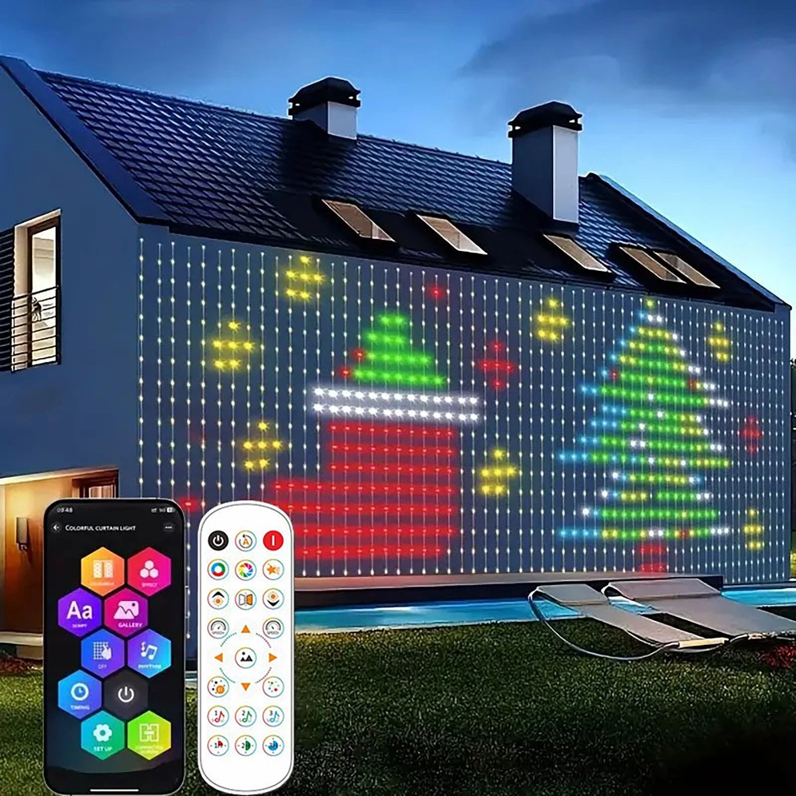 Waterproof USB Smart LED String Decor Lights 256 LED Music Sync APP + Remote