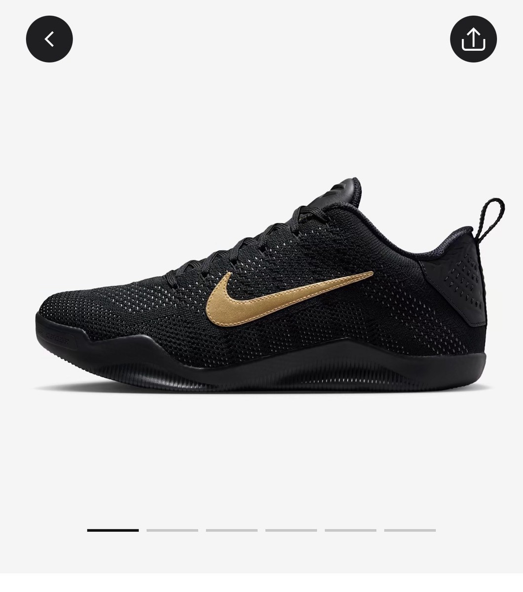 Size 15 Nike Kobe XI 11 Elite Low Protro Fade To Black Gold IM4260