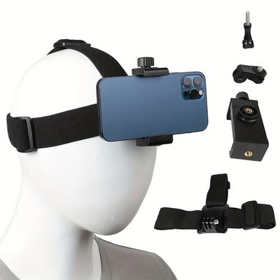 Cell Phone Head Strap Belt Mount Phone Holder For iPhone Samsung Gopro 11 10 9