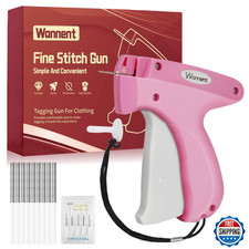 Stitchy Hot Pink White Tagging Gun Kit 2,000 Fasteners  6 Needles For Clothes