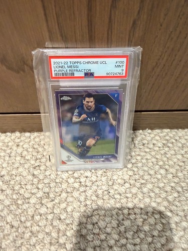 Lionel Messi [Purple Refractor] #100 2021 Topps Chrome UEFA Champions League card