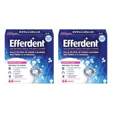 Efferdent Denture Cleanser Tablets, Complete Clean, 44 Count Pack of 2 