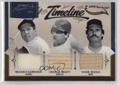 2011 Playoff Prime Cuts 15/99 Brooks Robinson George Brett Wade Boggs #2 HOF 7xr