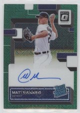 2022 Panini Donruss Optic Green Mojo Prizm 63/88 Matt Manning #RRS-MM Auto s1i