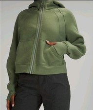 Lululemon Scuba Oversized Hoodie Full Zip Cropped Green Size M/L