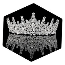 Tiara for Women, Crystal Queen Crowns, Rhinestone Princess Tiaras, Royal Silver