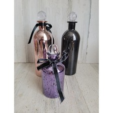 Halloween glass potion bottle set home decor black purple pink unique