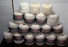 Medallion ECRU Mercerized Cotton Crochet Thread 400 Yards - Vintage Lot Of 14