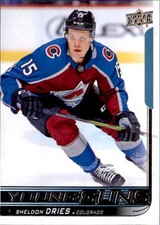Sheldon Dries 2018-19 Upper Deck Series 1 Young Guns Card #240