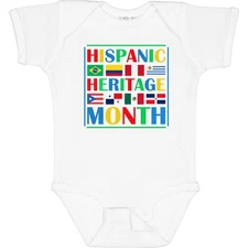 Inktastic Hispanic Heritage Month Pride Baby Bodysuit Latino Ancestry Proud Flag