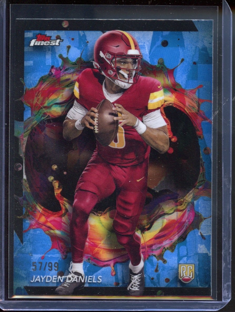 2024 Topps Finest - Rare Jayden Daniels #246 Blue Refractor /99 (RC)