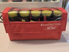 Remington 'All That' Electric Ceramic Hot Rollers Clips H-1015 Travel Case-EUC