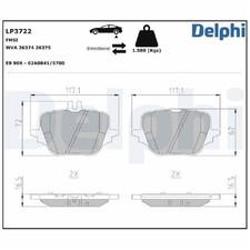 Satz Bremsbeläge Bremsklötze hinten für Mercedes E-Klasse W214 S214 23824402