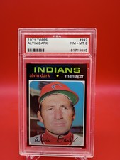 Alvin Dark 1971 Topps #397 Cleveland Indians PSA 8 NM-MT