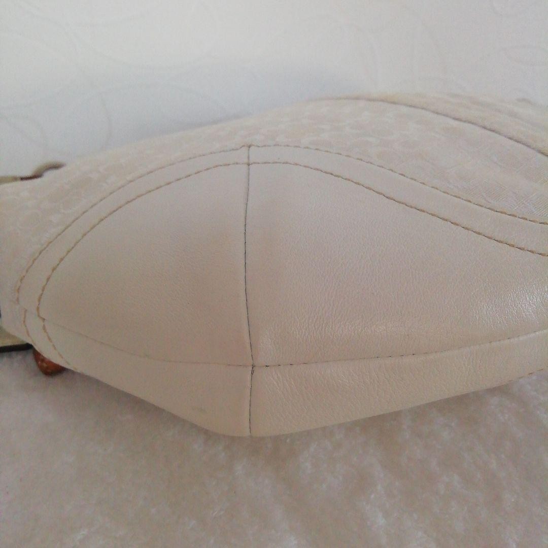 COACH Signature Leather Shoulder Bag White Authentic Women's Crossbody Bag image 6