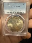 1922 Silver Peace Dollar MS 64 PCGS Nicely, Toned Coin 🔥￼