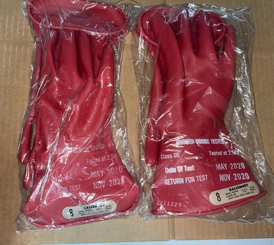 #ad #ad 3 Pairs Salisbury CLASS 00 Type I Electric Linesman Insulating Gloves Red Sz 8 $49.49