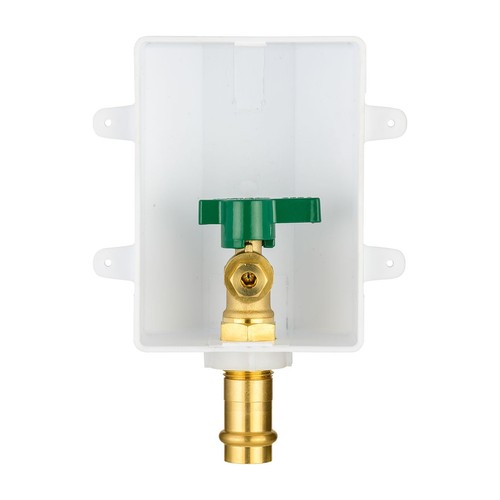 1/2 Inch Copper Press x 1/4 Inch OD Compression Ice Maker Outlet Box