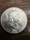 1951-D Uncirculated Franklin Half Dollar Actual Coin. Better grade