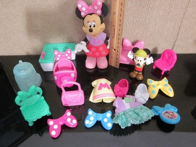 Disney Minnie Mouse Style Pose Dress Up Bow-tique w/ Figures & Accessories Lot