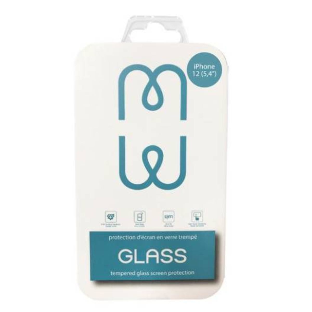 Verre trempé iPhone 12 Mini protection écran transparent MW - 3